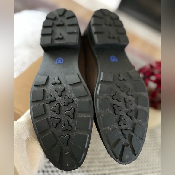 New Rothy's The Lug Loafer Merino Wool Knit Brown Herringbone Size 10.5 Chunky - Picture 5 of 13